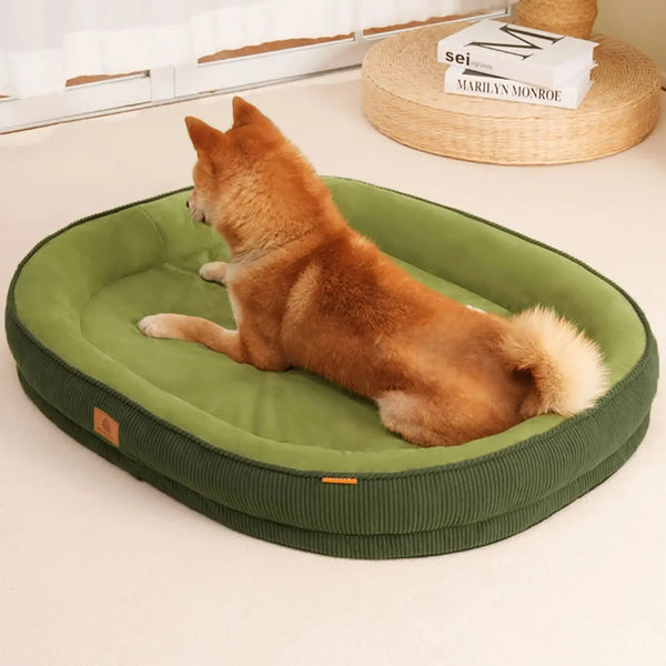 Corduroy Dog Bed Removable Washable Dogs Mat Winter Thickened Warmth Dogs Pad Soft Plush Anti-slip Pet Sofa Beds Dog Accessories